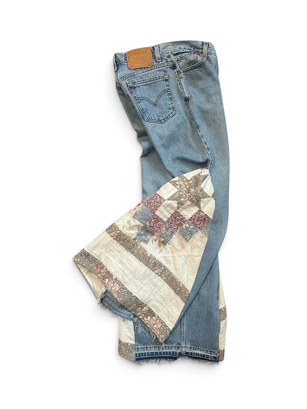 Vintage Levis Patchwork Bellbottoms 27.5 x 31.5
